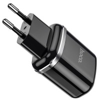  Lādētājs Hoco N4 with 2 USB (2.4A) black 
